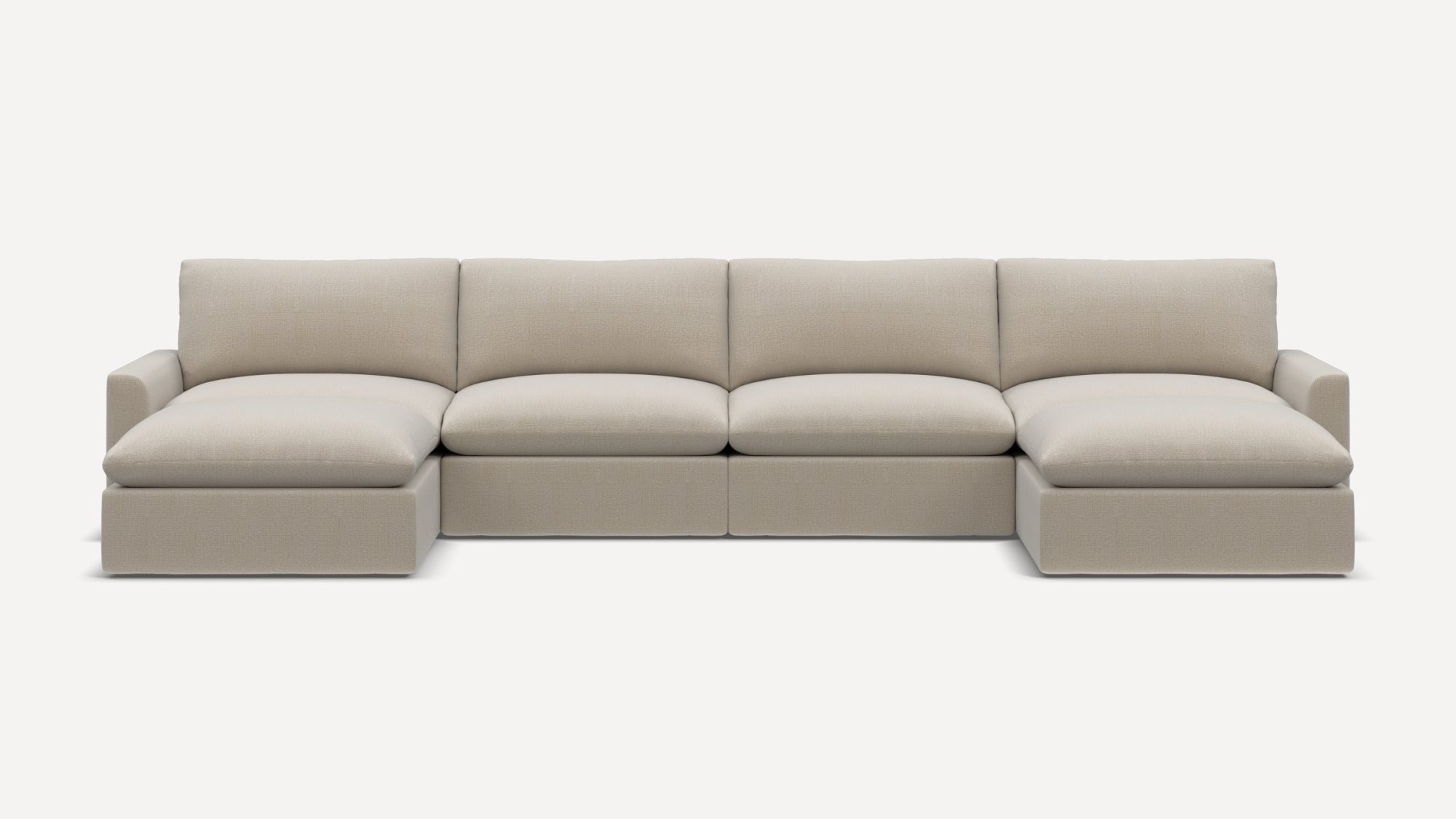 Russet 6-Piece Double Chaise Sectional